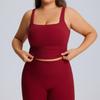 Plus Size Women's Quick-Drying Yoga Sports Vest with Elastic Fit and Beautiful Back Design