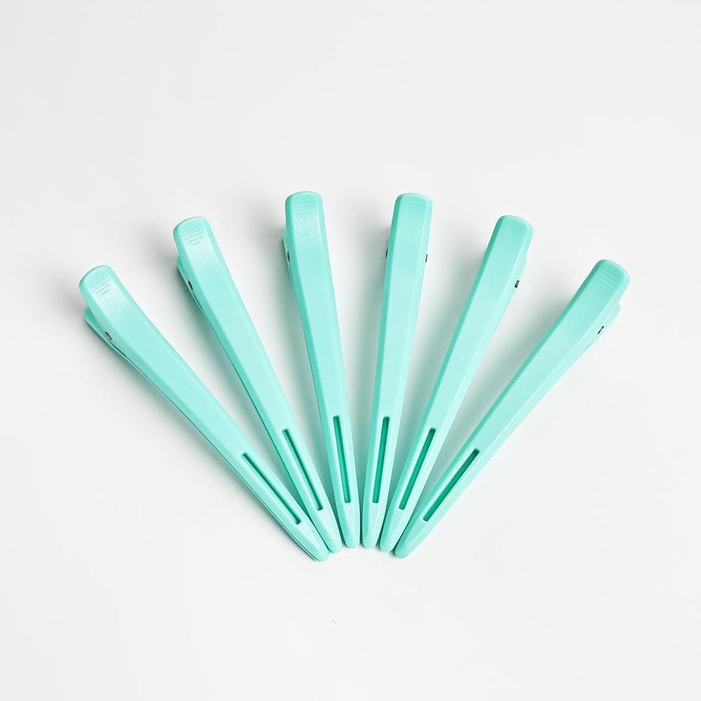 Green-6 Pack Hair Sectioning Clips for Women, Alligator Hair Clips for Styling & Salon Use, Durable Tools with Strong Grip for Salon & Home