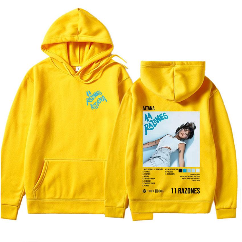 Trendig Aitana Ocana Harajuku Huvtröja Unisex Herr Gotiska Kläder Långa Ärmar Överdimensionerad Streetwear Tröjor