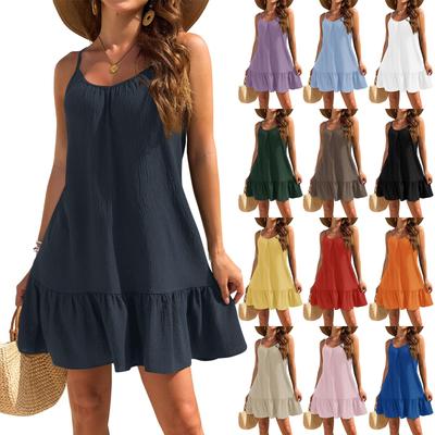 Women's Dress Sleeveless Loose Casual Beach Dress