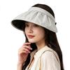 YUYULA Women's Summer Sun Protection Hat UV Black Coated Shell Hat Fashionable High-Value Sunshade Beach Sun Hat
