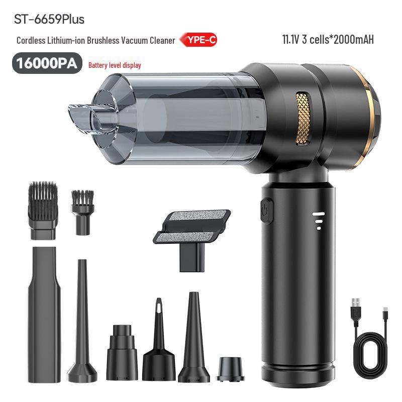 High-Power Cordless Brushless Car Vacuum: Suction, Blowing, Dust Removal, Inflation