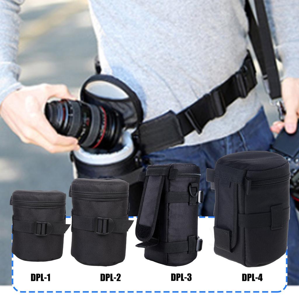 Ergonomic Lens Protector Bag Offering Moisture Resistance And Impacts Absorption For Mirrorless DSLR Lens Holder Case