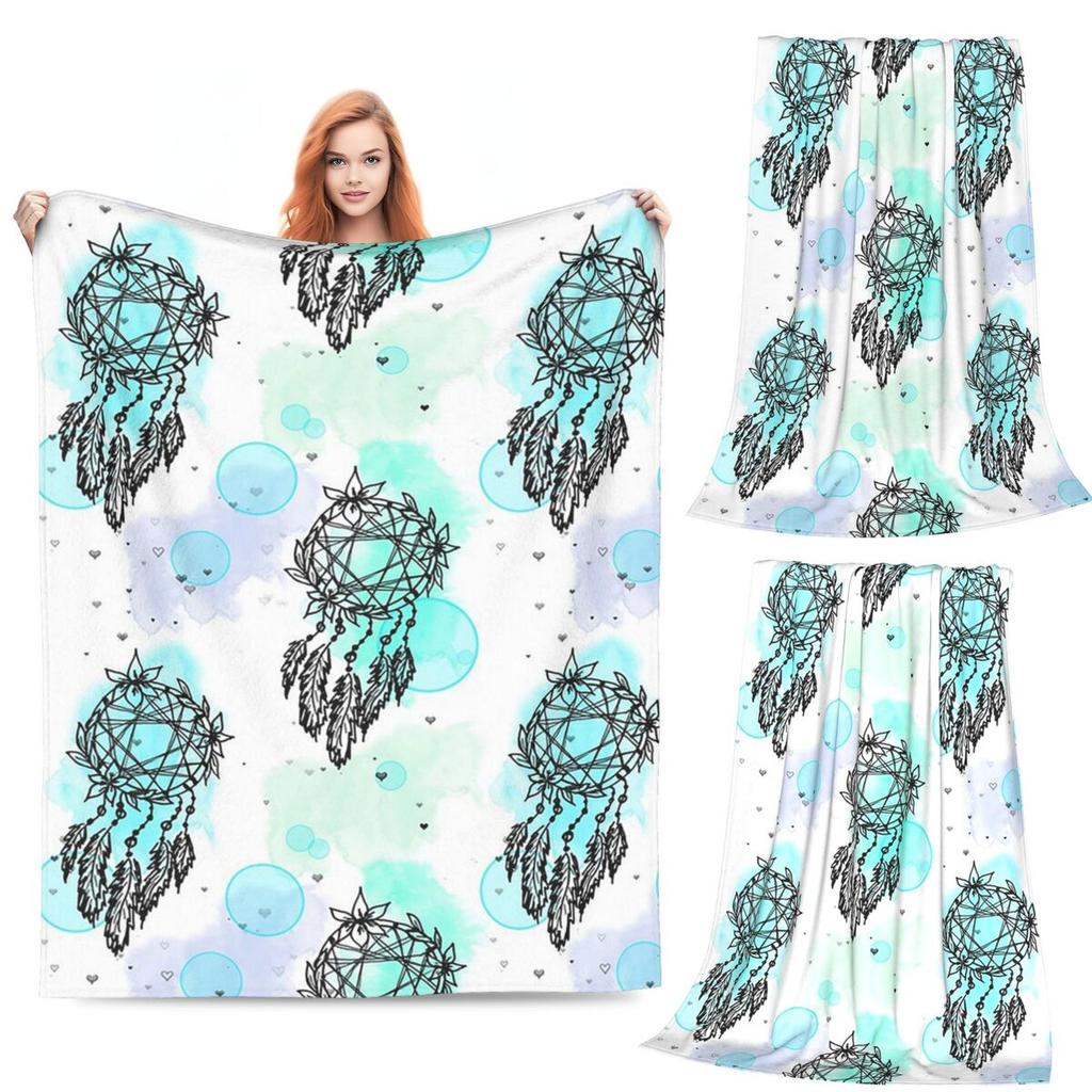 Dreamcatchers And Pastels Pattern Blankets Fleece Sofa Throw Blanket Breathable for Couch Bedding Travel Throws Bedspread Quilt