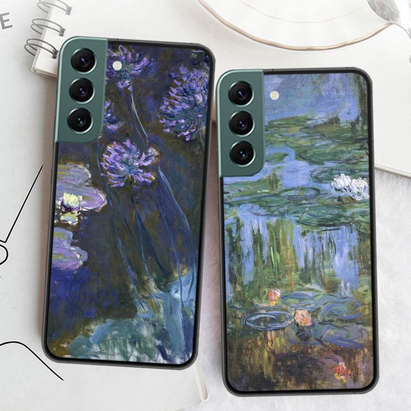 Claude Monet Garden Lotus Bridge Phone Case For Samsung A02 A03 A03S A04 A04S Galaxy A55 A35 A25 A15 S10 Lite A9 A8 A7 A6 Plus A