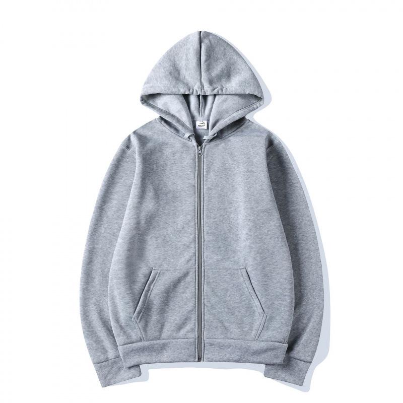 Felpa con zip stile europeo - Top sportivo unisex Autunno/Inverno, tinta unita
