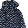 MLB New York Yankees All Over Logo Kapuzen-Langarm-Daunenjacke Kurzer Stil Unisex Jacken Marineblau 31DJM2961-50N