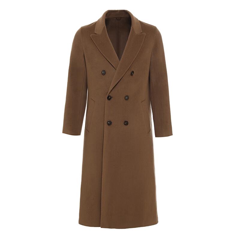 G·TENNA Men's TY28901 Wool Cashmere Peaked Lapel Overcoat