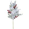 Artificial Christmas Flowers With Red Berry Stems, Fake Norfolk Garland Branches For Winter Decor, Faux Christmas Garland Tree Picks And DIY Crafts