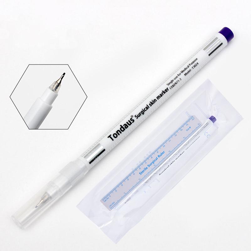 

1 набор хирургических маркеров для татуировки бровей и кожи, аксессуары с измерительной линейкой