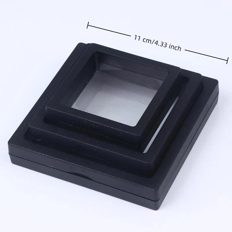 10Pcs Transparent Floating Display Box Plastic Film Jewelry Packaging Box Jewelry Necklace Ring And Collectible Storage Box