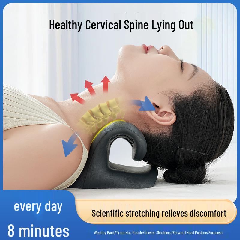 Cervical Spine Massager: C-Shaped Neck Pillow & Posture Corrector