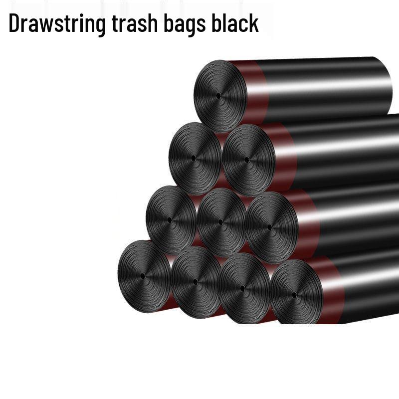Drawstring Heavy-Duty Trash Bags - Extra Thick for Household Cleaning and Storage