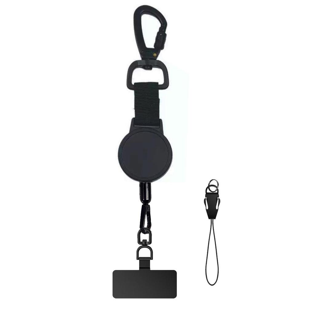 Portachiavi Retrattile da Alpinismo Outdoor con Clip a Fibbia Easy-Pull e Portabadge con Cavo in Acciaio