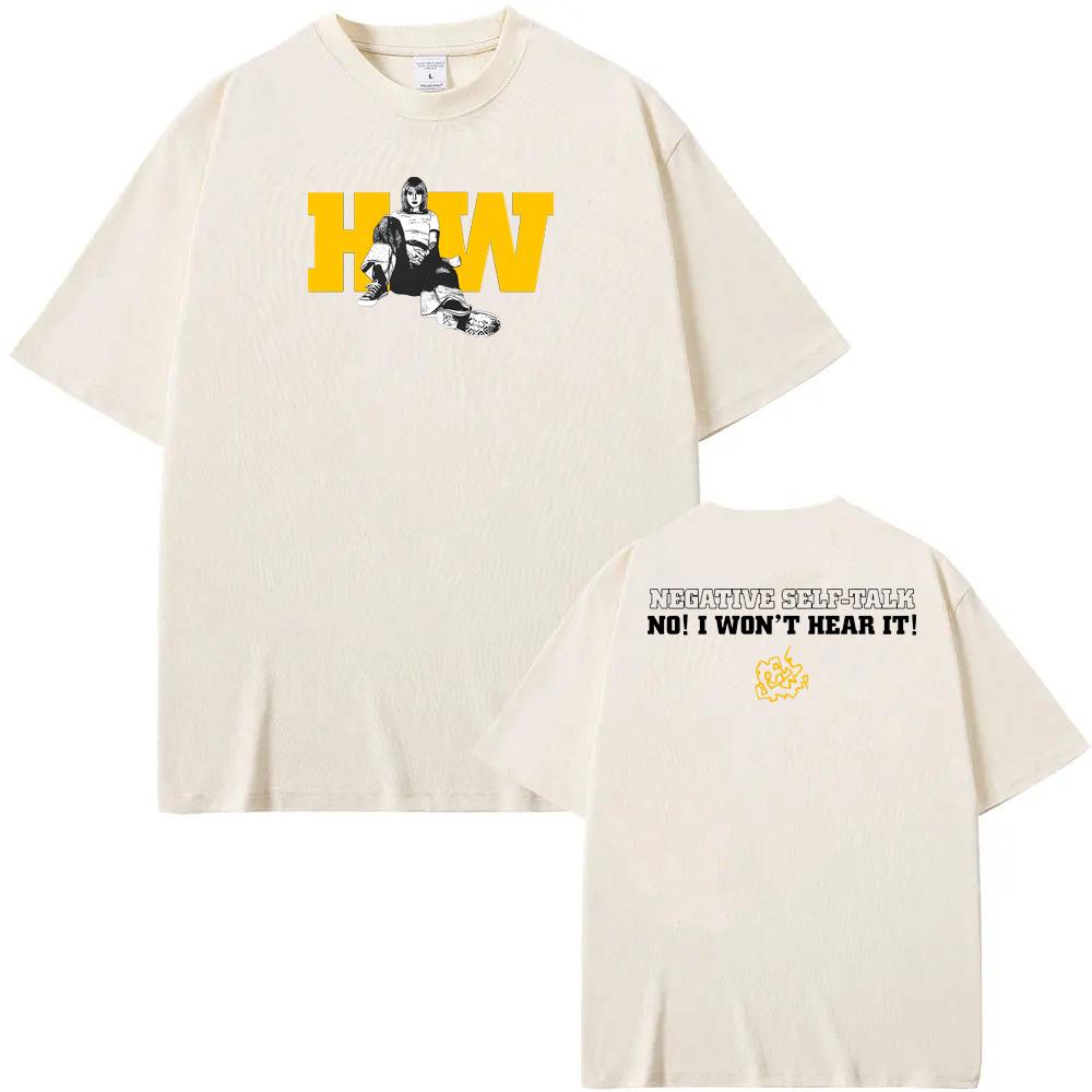 Negative Self Talk Black Tee Hayley Williams websiteSeconds Tee-shirt Summer Hip Hop Short Sleeve HarajukuTshirt 100%Cotton Tees