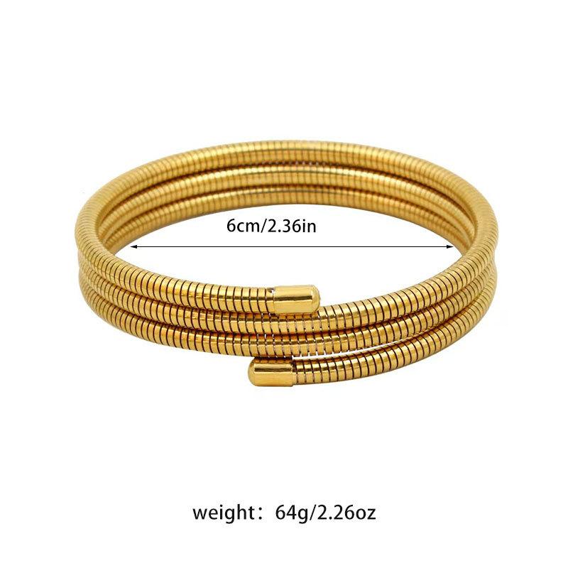 Braccialetti a Molla Metallica Impilati a Tre Strati per Uomo e Donna, Braccialetti Personalizzati alla Moda, Braccialetti Esagerati in Stile Freddo