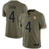 Maillot de Rugby Homme Manches Courtes T-Shirt Vert Militaire Décontracté Sport Top Entraînement Course à Pied Fitness