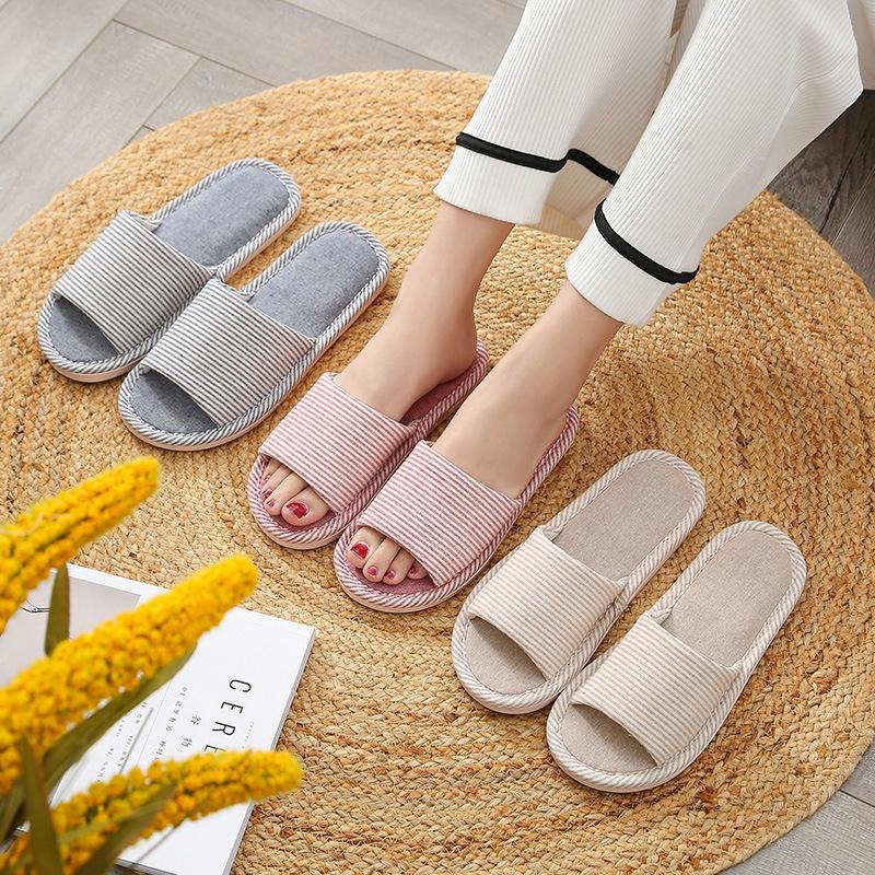 Leinenslipper, Indoor-Bodenbelag für Frühlings- und Sommerhäuser, Rutschfeste und verschleißfeste Baumwoll- und Leinenslipper, Geräuscharm für den Heimgebrauch