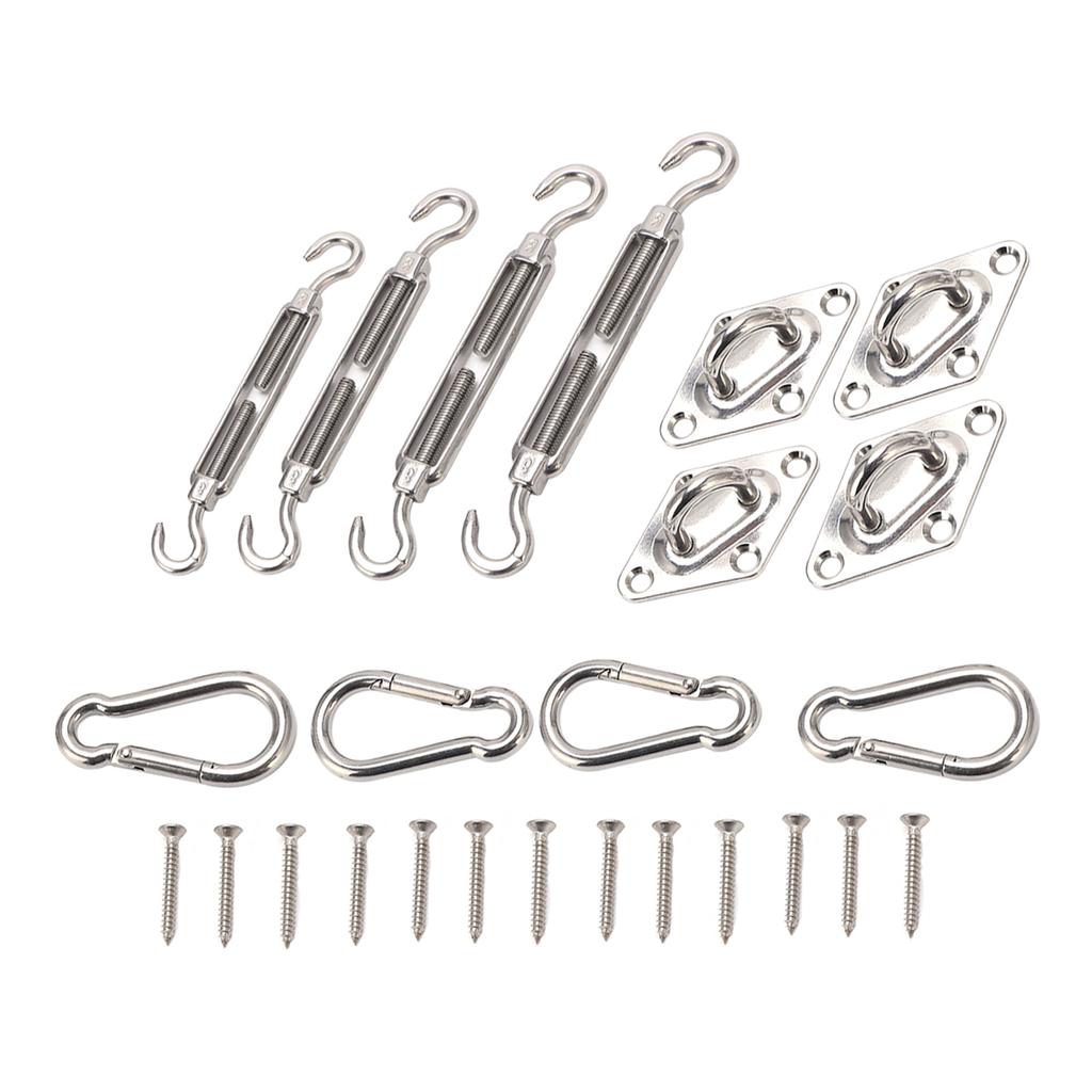 Edelstahl Sonnensegel Hardware Kit Spannschloss Federhaken Markisenbefestigungszubehör