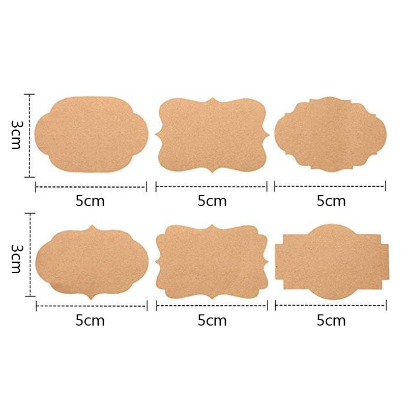 250Pcs Kraft Stickers Paper Labels Blank Christmas Gift For Jar Candle Glass Bottle Office Classification Stationery Sticker