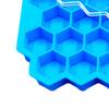 Silicone Ice Cube Mold 37-Cavity Honeycomb Ice Cube Tray with Lid Large Capacity Food-Grade Mold for Freezer And Drinks