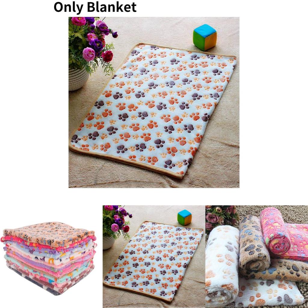 Warm And Snuggly Dog Bed Blanket In Cute Paw Print Patterns For Your Pet