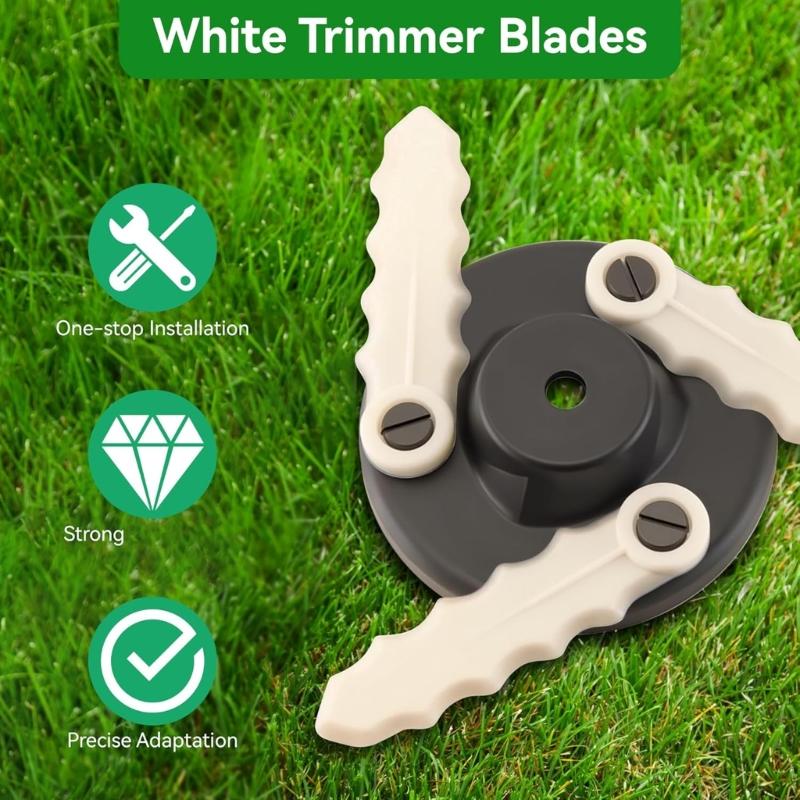 20PCS Serrated Edge Trimmer Blades Strong Plastic Replacement Discs AntiLoose Washers for Echo215712 Maxi-CutPro