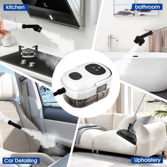 TTLIFE Portable Steam Cleaner 2500W, 1100ML High Pressure Steam Cleaner with 3 Brush Heads, Hand Steam Cleaner