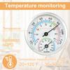 3Pcs Indoor 2 In 1 Analog Thermometer Hygrometer Aluminum Temperature Humidity Monitor Gauge Lightweight for Office Kitchen