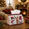 1pc Whimsical Holiday Festive Tissue Box - Snowman Reindeer Gnome Figure Napkin Storage Box, Suitable for Rolls/Facial Tissues/Single Sheets, Multi-Fu