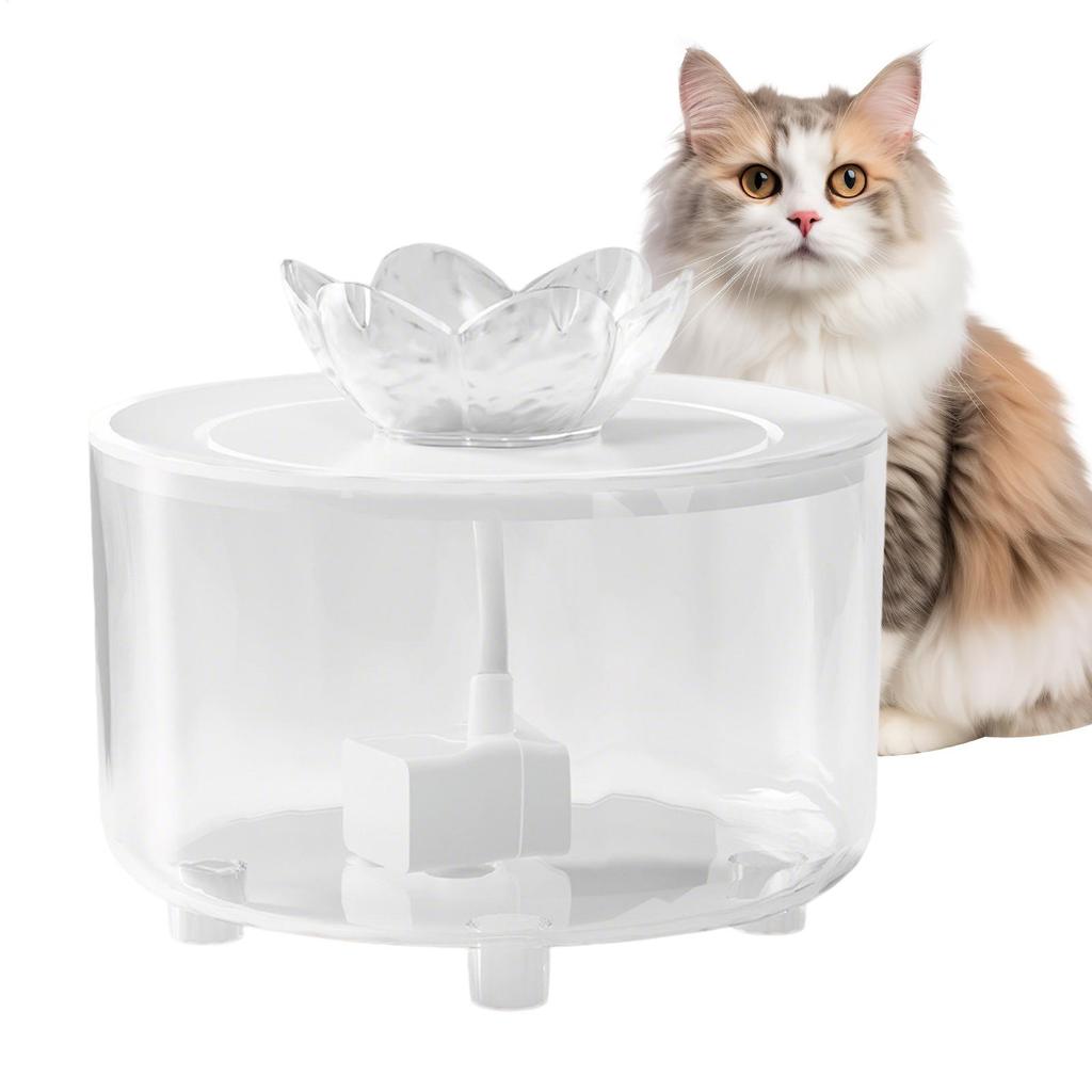 Cat Fountain Electric USB Plug-In Anti-Slip Automatic Cat Water Dispenser For Small Medium Large Breeds Bedroom Balcony Garage