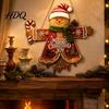 Xmas Window Decorations Wooden Christmas Hanging Pendant Cartoon Welcome Sign for Front Door Ornaments Wall Decor