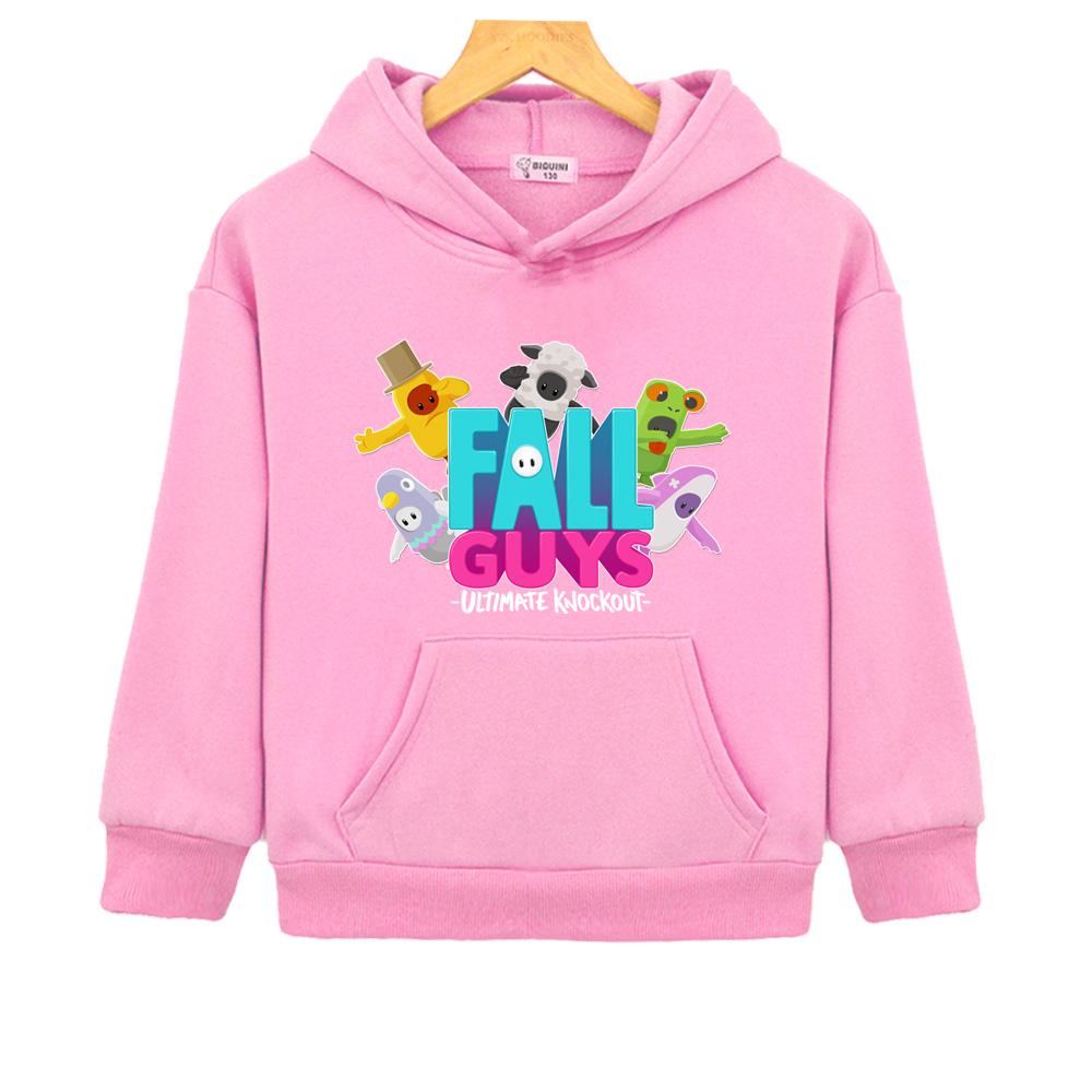 Fall Guys Hoodie 2026 Grafikdruck Sweatshirt Modische Pullover für Jungen/Mädchen Herbst Winter Bequemes Oberteil
