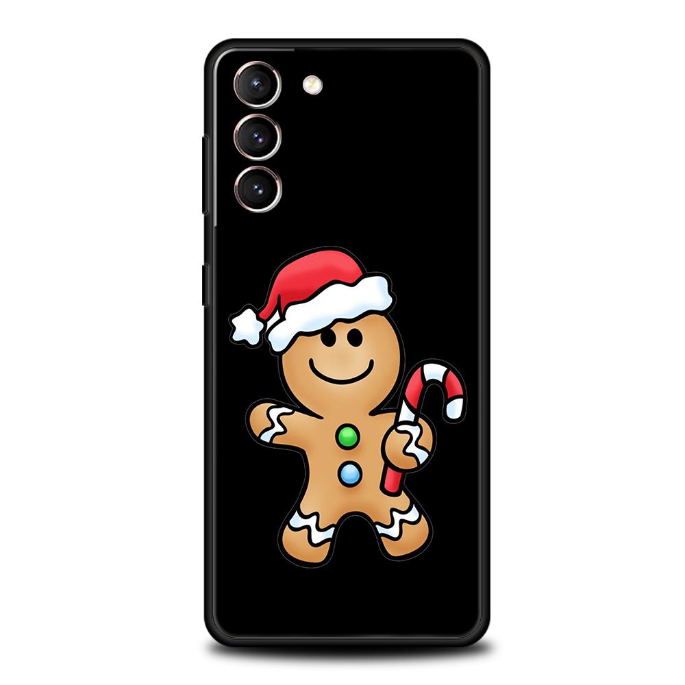 Christmas Santa Claus Phone Case For Samsung Galaxy S24 S23 Ultra S22 S21 S20 FE 5G S10 S10E S9 Plus S8 Silicone Black Cover