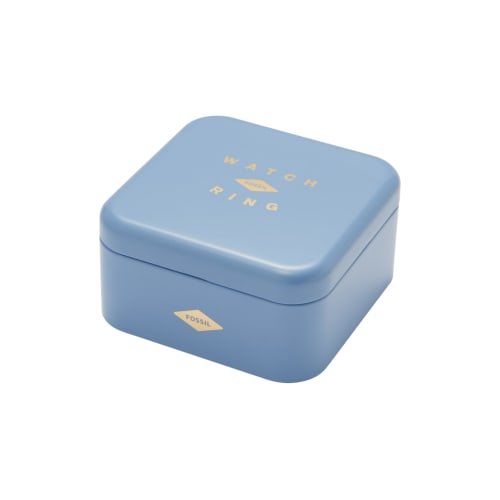 Fossil Women's Two-Hand Silver-Tone Stainless Steel Watch Ring, ES5245