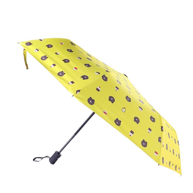 Full Automatic Sunshade Black Glue Sunscreen Umbrella Female Sunny and Rainy Automatic Umbrella Cartoon Sunshade