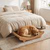 Arc Shaped Cat Rocking Chair Removable Wear-Resistant Cat Sleeping Bed Cooling Breathable Cat Scratching Pads Playing