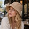 Ear Protection Bucket Hat Coldproof Knitted Fisherman Hat Fashion Warm Cap  for Women