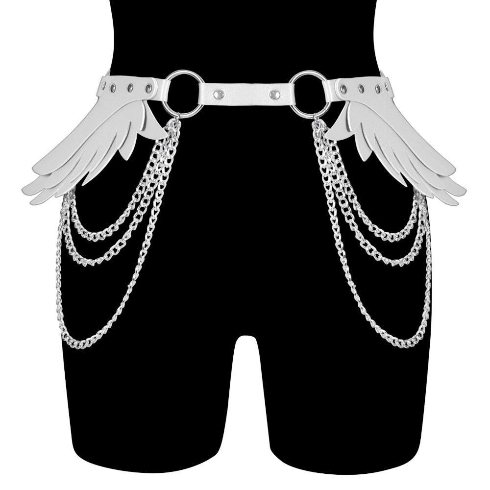 Spicy Girl Y2K Belt PU Leather Punk Waistband Cool Wing Rivet Belt  Jeans Accessories