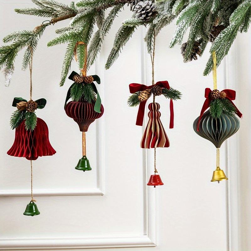 1Pc Christmas Honeycomb Bell Pendant Crafts Christmas Tree Decoration, Suitable for Outdoor Courtyard Festival Ceremony Decoration