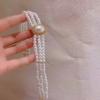 SHANGZHIHUA The Elegant Light Luxury Three-layer Pearl Collar, 2021 New Trend Jewelry Fashion Woman's Necklace Party Gift