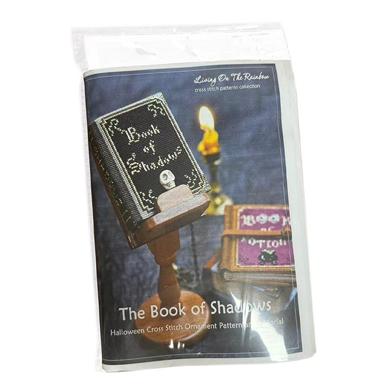 Book Of Shadows Halloween Stitch Along Kit Materiál Balení Gothic Crossing Stitched Book Halloweenská vyšívací sada pro dospělé
