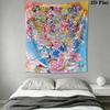Pretty Cure Wall Tapestry Aesthetic Wall Hanging Printed Fabric Blanket Decorative Tapestries for Bedroom Living Room Home Decor