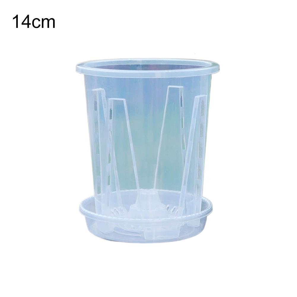 Transparent Orchid Plant Pot with Drainage Holes Phalaenopsis Flower Pot with Air Column Prevent Root Rot for Plants Seedlings