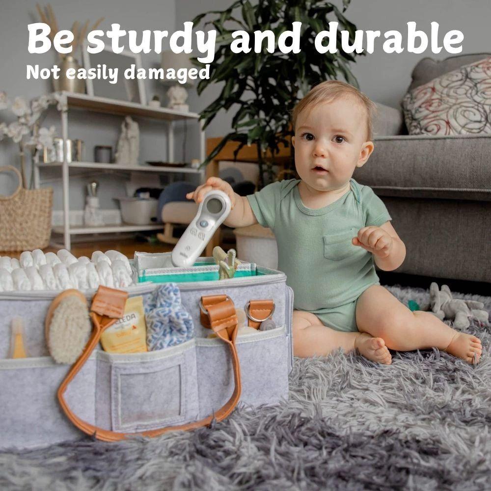 Foldable Design Mommy Tote Bag Felt Cloth Multifunctional Storage  Mommy Storage