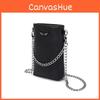 Crossbody Simple Shoulder Bag With Chain And Wing Rhinestone Decor For Daily