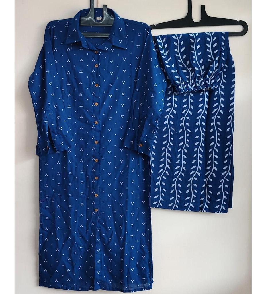 Wunderschönes Designer Party Wear Kurta Hosen Set Damen Bollywood Oberteil Tunika Slub Baumwolle Kurti