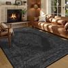 Persian American Black Carpet Large Area Living Room Decoration Home Retro Ethnic Bedroom Rug Cloakroom Lounge Soft Mat Washable