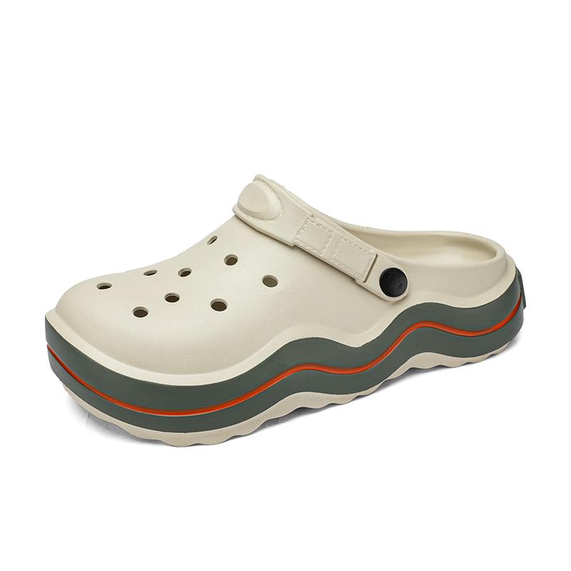 Durable Construction Comfortable Fit Mens And Women'S Summertime New Baotou Couple Sandal Shoes Thick-Soled Beach Footwear
