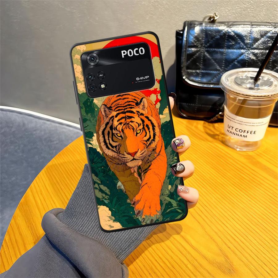 Coole Tiger-Leopard-Hülle für Xiaomi Poco F8 C75 C61 F1 X3 X4 X5 X7 Pro F3 C50 M3 M4 M7 Pro M5 C71 Handyhülle